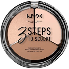 Nyx 3 Steps To Sculpt Face Sculpting Palette - Fair 15.3g/0.54oz Nyx 3 Steps To Sculpt Face Sculpting Palette - Fair 15.3g/0.54oz