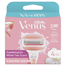 Gillette Venus Comfort Glide White Tea Blade Refills 4 Pack Gillette Venus Comfort Glide White Tea Blade Refills 4 Pack