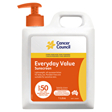 Cancer Council Spf 50+ Everyday Value 1 Litre Cancer Council Spf 50+ Everyday Value 1 Litre