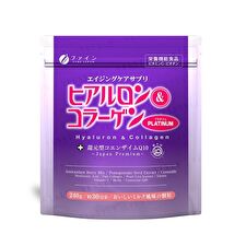 Fine Japan Hyaluron & Collagen + Reduced Coenzyme Q10 Platinum Powder - 240g Fine Japan Hyaluron & Collagen + Reduced Coenzyme Q10 Platinum Powder - 240g