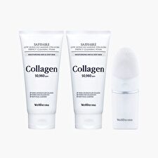 WellDerma Sapphire Low Molecule Marine Collagen Cleansing Duo Set - 1 Set WellDerma Sapphire Low Molecule Marine Collagen Cleansing Duo Set - 1 Set