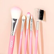 xixi Set of 5: Pink Makeup Brush Set - #Brush Set - 5 pcs xixi Set of 5: Pink Makeup Brush Set - #Brush Set - 5 pcs