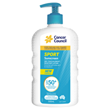 Cancer Council Spf 50 Sport Dry Touch & Sweat Resistant 500ml Cancer Council Spf 50 Sport Dry Touch & Sweat Resistant 500ml
