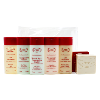 Eau Dynamisante Body Coffret: Body Exfoliator + Body Lotion + Shower Gel + Shampoo + Conditioner + Soap 6pcs+1bag - Product Image
