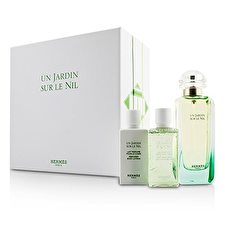 Hermes Un Jardin Sur Le Nil Eau De Toilette Spray 100ml/3.3oz & Body Lotion 40ml/1.3oz & Body Shower Gel 40ml/1.3oz Hermes Un Jardin Sur Le Nil Eau De Toilette Spray 100ml/3.3oz & Body Lotion 40ml/1.3oz & Body Shower Gel 40ml/1.3oz
