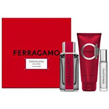 Salvatore Ferragamo Red Leather Man Set Eau De Parfum 100ml & Eau De Parfum 10ml & Shampoo & Sg 100ml Salvatore Ferragamo Red Leather Man Set Eau De Parfum 100ml & Eau De Parfum 10ml & Shampoo & Sg 100ml