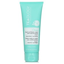 Teaology Yoga Care Clean 2 in 1 Anti Bacterial Hand & Body Cream 75ml/2.5oz Teaology Yoga Care Clean 2 in 1 Anti Bacterial Hand & Body Cream 75ml/2.5oz