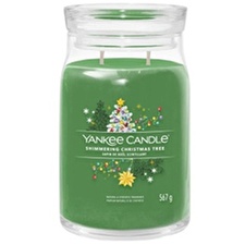 Yankee Candle Aromatic Candle Signature Glass Large Shimmering Christmas Tree 567 G Yankee Candle Aromatic Candle Signature Glass Large Shimmering Christmas Tree 567 G