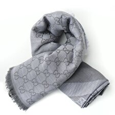 Gucci Square Scarf 281942 Grey Grey Gucci Square Scarf 281942 Grey Grey