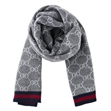 Unisex Guccissima Scarf 325806 Grey Unisex Guccissima Scarf 325806 Grey