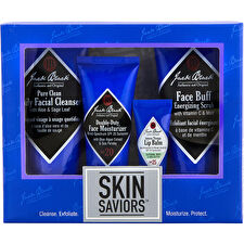 Jack Black Skin Saviors Set: Pure Clean Daily Facial Cleanser 90ml/3oz & Face Buff Energizing Scrub 90ml/3oz & Double-duty Face Moisturizer Spf 20 45ml/1.5oz Oz & Intense Therapy Lip Balm Spf 25 Natural Mint & Shea Butter 7.5ml/0.25oz 4 Pcs Jack Black Skin Saviors Set: Pure Clean Daily Facial Cleanser 90ml/3oz & Face Buff Energizing Scrub 90ml/3oz & Double-duty Face Moisturizer Spf 20 45ml/1.5oz Oz & Intense Therapy Lip Balm Spf 25 Natural Mint & Shea Butter 7.5ml/0.25oz 4 Pcs
