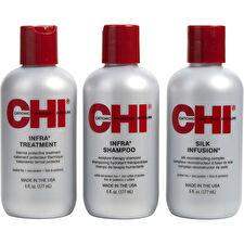 CHI Chi Infra Trio Kit By Chi For Unisex - 3 Pc 180ml/6oz Chi Silk Infusion 180ml/6oz Chi Infra Shampoo 180ml/6oz Chi Infra Treatment 180ml/6oz CHI Chi Infra Trio Kit By Chi For Unisex - 3 Pc 180ml/6oz Chi Silk Infusion 180ml/6oz Chi Infra Shampoo 180ml/6oz Chi Infra Treatment 180ml/6oz