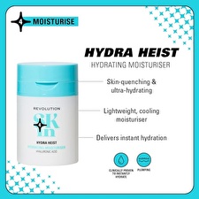Revolution Skincare Hydra Heist Hyaluronic Acid Hydrating Water Cream For Face 50ml Revolution Skincare Hydra Heist Hyaluronic Acid Hydrating Water Cream For Face 50ml