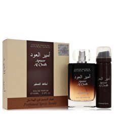Lattafa Ameer Al Oudh Gift Set - Eau De Parfum Spray + 1.7 oz Perfumed Spray Lattafa Ameer Al Oudh Gift Set - Eau De Parfum Spray + 1.7 oz Perfumed Spray