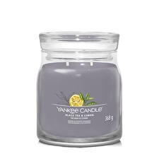 Yankee Candle Aromatic Candle Signature Glass Medium Black Tea & Lemon 368 G Yankee Candle Aromatic Candle Signature Glass Medium Black Tea & Lemon 368 G