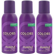 Benetton Colors Purple Long-lasting Floral Deodorant Spray For Women 150ml Benetton Colors Purple Long-lasting Floral Deodorant Spray For Women 150ml