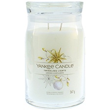 Yankee Candle Aromatic Candle Signature Glass Medium Twinkling Lights 368 G Yankee Candle Aromatic Candle Signature Glass Medium Twinkling Lights 368 G