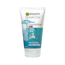 Garnier SkinActive PureActive 3-in-1 Wash, Scrub and Mask 150ml Garnier SkinActive PureActive 3-in-1 Wash, Scrub and Mask 150ml