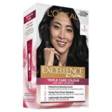 L'Oreal Paris Excellence Cr?me Permanent Hair Colour - 1 Black L'Oreal Paris Excellence Cr?me Permanent Hair Colour - 1 Black