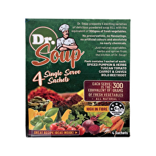 Cell-logic Dr. Soup Mixed Sachets (4 Flavours) 30g X 4 Pack (contains: 1 Each Of Spiced Pumpkin & Herbs Tuscan Tomato Carrot & Chives And Bold Beetroot) Cell-logic Dr. Soup Mixed Sachets (4 Flavours) 30g X 4 Pack (contains: 1 Each Of Spiced Pumpkin & Herbs Tuscan Tomato Carrot & Chives And Bold Beetroot)