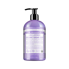Dr. Bronners Organic Sugar Soap 4-in-1 Lavender (pump) 355ml Dr. Bronners Organic Sugar Soap 4-in-1 Lavender (pump) 355ml
