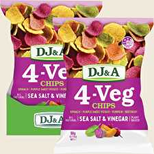 4-VEG Chips Salt & Vinegar 5x90g 4-VEG Chips Salt & Vinegar 5x90g