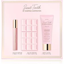 Sabrina Carpenter Sweet Tooth 3pc Set - Eau De Parfum & Purse Spray 10ml & Body Lotion 100ml 30ml Sabrina Carpenter Sweet Tooth 3pc Set - Eau De Parfum & Purse Spray 10ml & Body Lotion 100ml 30ml