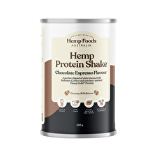 Hemp Foods Australia Hemp Protein Shake Chocolate Espresso 420g Hemp Foods Australia Hemp Protein Shake Chocolate Espresso 420g