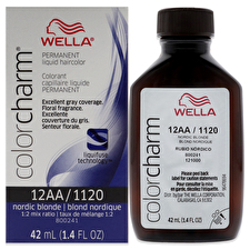 Wella Color Charm Permanent Liquid Hair Color - 1120 12aa Nordic Blonde For Unisex 30ml/1.42oz Wella Color Charm Permanent Liquid Hair Color - 1120 12aa Nordic Blonde For Unisex 30ml/1.42oz
