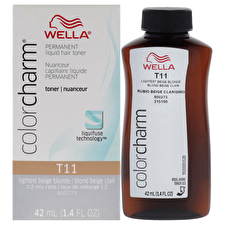 Wella Color Charm Permanent Liquid Toner - T11 Lightest Beige Blonde For Unisex 30ml/1.4oz Wella Color Charm Permanent Liquid Toner - T11 Lightest Beige Blonde For Unisex 30ml/1.4oz