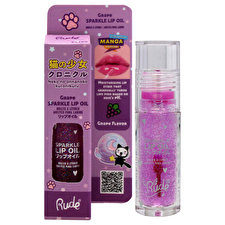 Rude Cosmetics Manga Collection Sparkle Lip Oil - Grape For Women 0.14oz Rude Cosmetics Manga Collection Sparkle Lip Oil - Grape For Women 0.14oz
