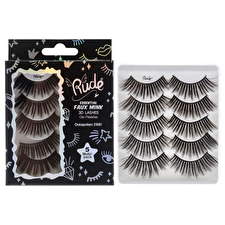 Rude Cosmetics Essential Faux Mink 3d Lashes - Outspoken For Women 5pair Rude Cosmetics Essential Faux Mink 3d Lashes - Outspoken For Women 5pair