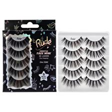 Rude Cosmetics Essential Faux Mink 3d Lashes - Chic For Women 5pair Rude Cosmetics Essential Faux Mink 3d Lashes - Chic For Women 5pair
