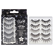 Rude Cosmetics Essential Faux Mink 3d Lashes - Compliment Me For Women 5pair Rude Cosmetics Essential Faux Mink 3d Lashes - Compliment Me For Women 5pair