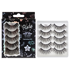 Rude Cosmetics Essential Faux Mink 3d Lashes - Captivating For Women 5pair Rude Cosmetics Essential Faux Mink 3d Lashes - Captivating For Women 5pair
