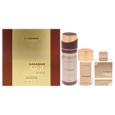 Al Haramain Amber Oud - Gold Edition Extreme For Unisex - 3 Pc Gift Set 60ml/2.5oz Extrait De Parfum Spray 30ml/1oz Extrait De Parfum Spray 180ml/6.6oz Body Spray 60ml/2.5oz Al Haramain Amber Oud - Gold Edition Extreme For Unisex - 3 Pc Gift Set 60ml/2.5oz Extrait De Parfum Spray 30ml/1oz Extrait De Parfum Spray 180ml/6.6oz Body Spray 60ml/2.5oz