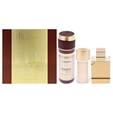 Al Haramain Amber Oud - Gold Edition For Unisex - 3 Pc Gift Set 60ml/2.5oz Eau De Parfum Spray 30ml/1oz Eau De Parfum Spray 180ml/6.6oz Body Spray 60ml/2.5oz Al Haramain Amber Oud - Gold Edition For Unisex - 3 Pc Gift Set 60ml/2.5oz Eau De Parfum Spray 30ml/1oz Eau De Parfum Spray 180ml/6.6oz Body Spray 60ml/2.5oz