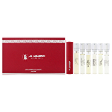 Al Haramain Discovery Special Collection For Unisex - 6 Pc Mini Gift Set 0.33oz Azlan Oud - Amber Edition Eau De Parfum Spray Vial (mini) 0.33oz Junoon Noir Eau De Parfum Spray Vial (mini) 0.33oz La Lune Noir Eau De Parfum Spray Vial (mini) 0.33oz Laventure Grapefruit Extrait De Parfum Spray Vial (mini) 0.33oz Amber Oud - Aqua Dubai Extrait De Parfum Spray Vial (mini) 0.33oz Azure French Collection Eau De Parfum Spray Vial (mini) 0.33oz Al Haramain Discovery Special Collection For Unisex - 6 Pc Mini Gift Set 0.33oz Azlan Oud - Amber Edition Eau De Parfum Spray Vial (mini) 0.33oz Junoon Noir Eau De Parfum Spray Vial (mini) 0.33oz La Lune Noir Eau De Parfum Spray Vial (mini) 0.33oz Laventure Grapefruit Extrait De Parfum Spray Vial (mini) 0.33oz Amber Oud - Aqua Dubai Extrait De Parfum Spray Vial (mini) 0.33oz Azure French Collection Eau De Parfum Spray Vial (mini) 0.33oz