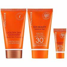 Lancaster Woman Set Sun Beauty Sublime Tan Spf 30 Body Milk 50ml & Face Cream 3ml & Golden Tan Maximizer After Sun Lotion 50ml Lancaster Woman Set Sun Beauty Sublime Tan Spf 30 Body Milk 50ml & Face Cream 3ml & Golden Tan Maximizer After Sun Lotion 50ml