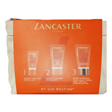 Lancaster Sun Beauty Spf 30 Woman Mini Set Face Cream 3ml & Body Milk 15ml & Golden Tan Maximizer 15ml After Sun Lotion & Pouch Lancaster Sun Beauty Spf 30 Woman Mini Set Face Cream 3ml & Body Milk 15ml & Golden Tan Maximizer 15ml After Sun Lotion & Pouch
