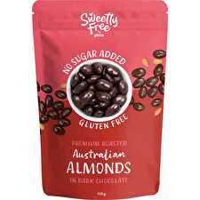 Sweetly Free Almonds Dark Chocolate No Sugar Added 110g Sweetly Free Almonds Dark Chocolate No Sugar Added 110g