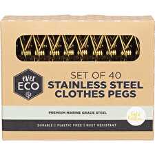 Stainless Steel Clothes Pegs Premium Marine Grade Gold 40pk Stainless Steel Clothes Pegs Premium Marine Grade Gold 40pk