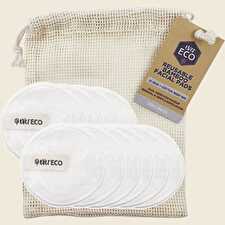 Reusable Bamboo Facial Pads White with Cotton Wash Bag 10pk Reusable Bamboo Facial Pads White with Cotton Wash Bag 10pk