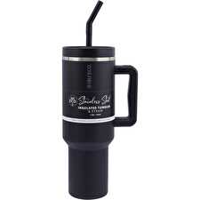 Insulated Tumbler with Handle & Straw Onyx 1180ml Insulated Tumbler with Handle & Straw Onyx 1180ml