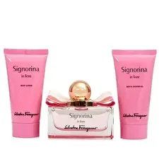 Salvatore Ferragamo Signorina In Fiore Woman Eau De Toilette 50ml+ Bl 50ml & Bath & Sg 50ml Travel Set Salvatore Ferragamo Signorina In Fiore Woman Eau De Toilette 50ml+ Bl 50ml & Bath & Sg 50ml Travel Set