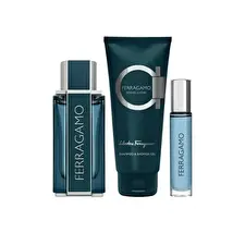 Salvatore Ferragamo Ferragamo Intense Leather Man Set Eau De Parfum 100ml & Eau De Parfum 15ml & Shampoo & Sg 100ml Salvatore Ferragamo Ferragamo Intense Leather Man Set Eau De Parfum 100ml & Eau De Parfum 15ml & Shampoo & Sg 100ml