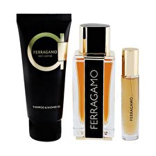 Salvatore Ferragamo Ferragamo Spicy Leather Man Set Parfum 100ml & Parfum 15ml & Shampoo & Sg 100ml Salvatore Ferragamo Ferragamo Spicy Leather Man Set Parfum 100ml & Parfum 15ml & Shampoo & Sg 100ml