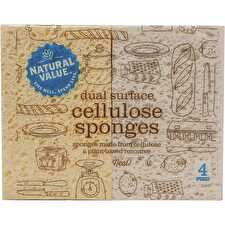 Dual Surface Cellulose Sponges 4pk Dual Surface Cellulose Sponges 4pk