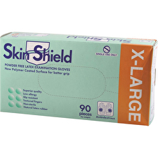 Skin Shield Latex Gloves Powder Free X Large X 90 Pack Skin Shield Latex Gloves Powder Free X Large X 90 Pack