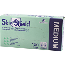 Skin Shield Latex Gloves Powder Free Medium X 100 Pack Skin Shield Latex Gloves Powder Free Medium X 100 Pack